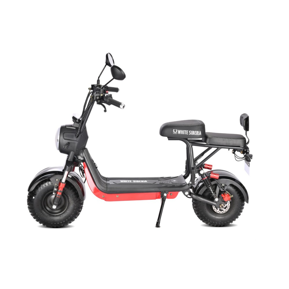 Электроскутер CityCoco WHITE SIBERIA MINI R 2.0 1200W (2022) BLACK 7