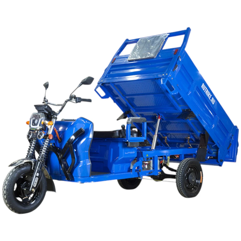 Грузовой электротрицикл Rutrike D5 1500 гидравлика (72V1500W) Чёрный матовый 2
